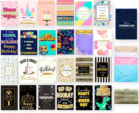 Kmok 28 Of Size 5 X7 Inch Happy Birthday Cards Assortment