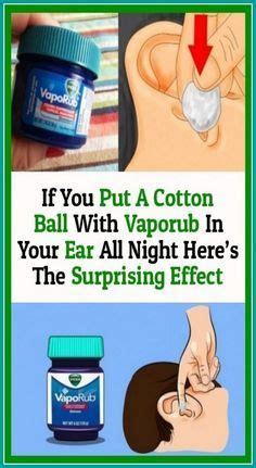 IF YOU PUT A COTTON BALL WITH VAPORUB IN YOUR EAR ALL NIGHT HERES THE