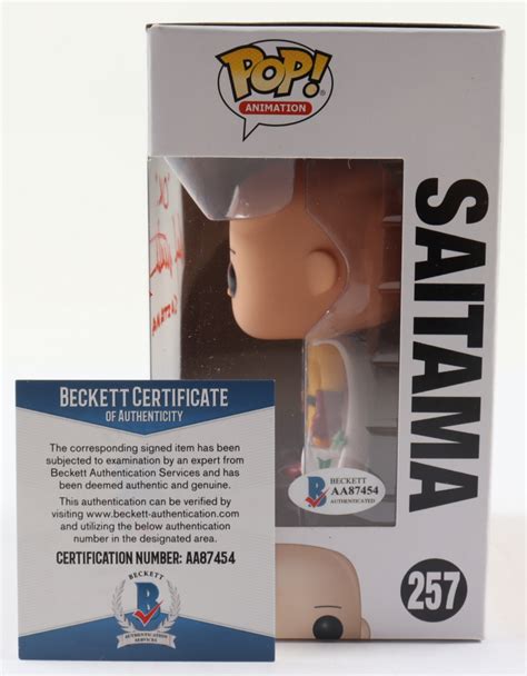 Max Mittelman Signed Pop Animation One Punch Man 257 Saitama Funko Pop Vinyl Figure