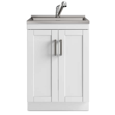 Snapklik.com : SIMPLIHOME Kyle All-in-One 24 Inch Wide Utility Sink And