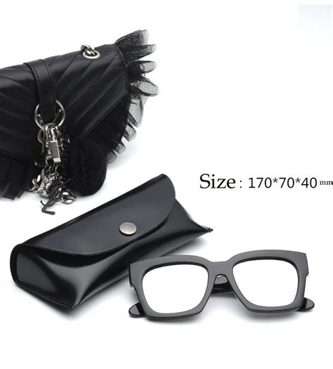 Fashion Pu Leather Black Big Sunglasses Cases Unisex Eyewear Box Glasses Box Spectacle Case For