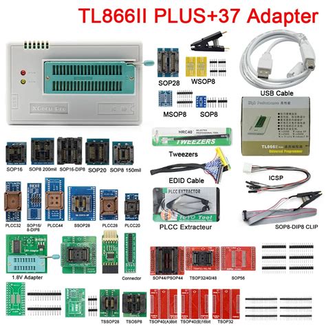 With 37 Adapter Original New TL866II PLUS TL866 Updated MiniPro