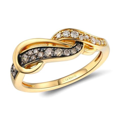 Le Vian 1 4ctw Chocolate Diamonds And Nude Diamonds 14k Honey Gold Ring Size 7 REEDS