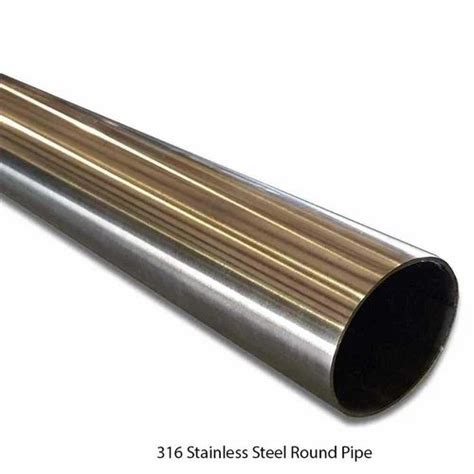 Polished Stainless Steel Round Pipe Wall Thickness Mm Size