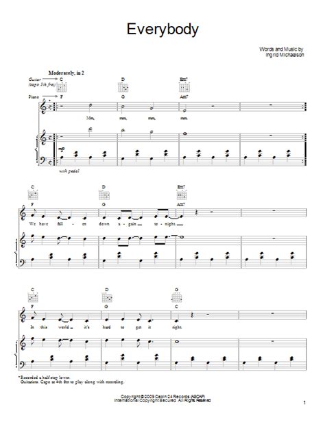 Everybody | Sheet Music Direct