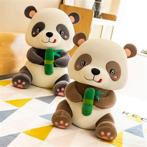 Kawaii Panda Plush Toy Holding Bamboo | Cute Plushie