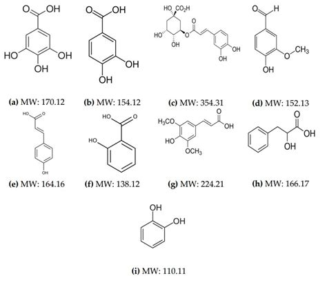 Chemical Structures And Molecular Weight Of The Phenolic Acids