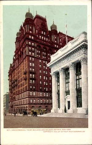 Ansichtskarte Postkarte New York City USA Knickerbocker Hotel Trust