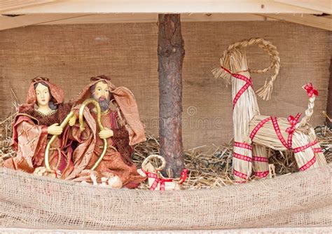 Escena De La Natividad De La Navidad Del Beb Jes S En El Pesebre Con