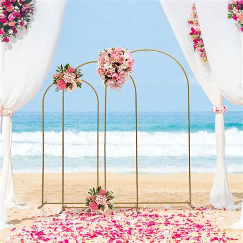 YaoTown 3 Pieces Steel Wedding Backdrops & Signs Stand Set & Reviews ...