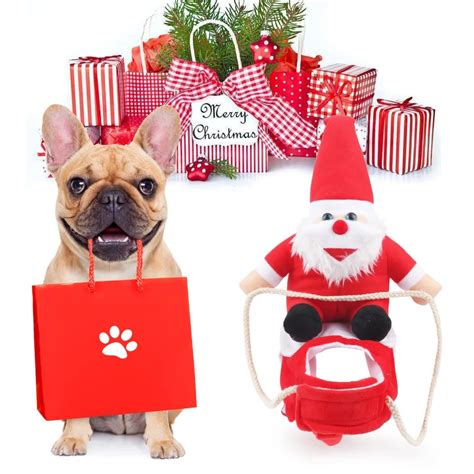 Vêtements de noël pour chiens Costume pour équitation père noël