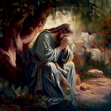 Jesus Praying In The Garden Of Gethsemane