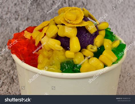 Halohalo Filipino Word Which Means Mixture Stock Photo 1858855192