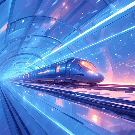 Premium Photo | HighSpeed Future Hyperloop Train in Tunnel