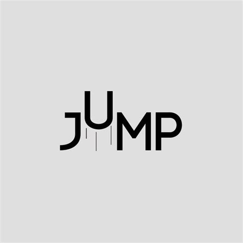 The Word Jump Is Written In Black And White