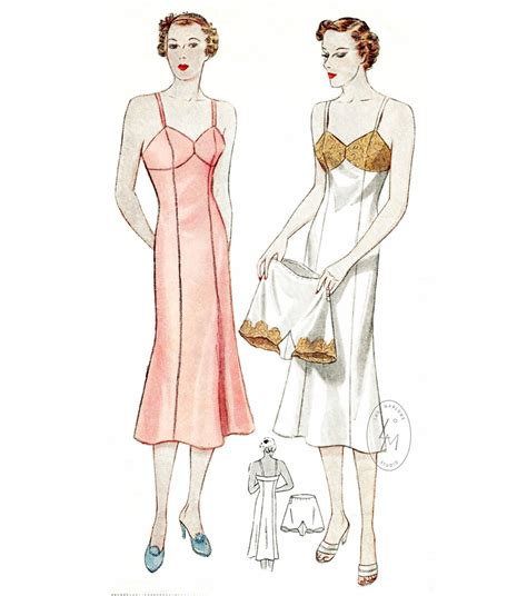 Vintage Lingerie Sewing Pattern S Slip Dress Tap Shorts Xs S M L Xl Repro