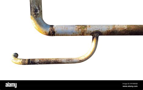 Old Rusty Pipe Isolated On White Background Stock Photo Alamy