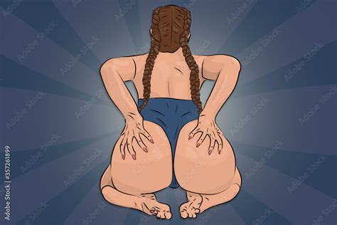 Sexy Ass Body Positivity beautiful Comic body curvy ilustração do Stock Adobe Stock