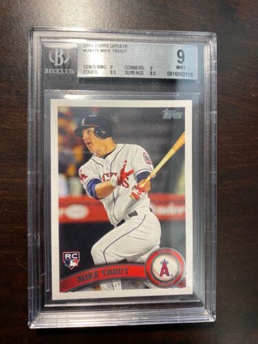 2011 Topps Update Mike Trout RC US175 BGS 9 Los Angeles Angels EBay