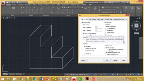 Autocad Grid And Snap Youtube