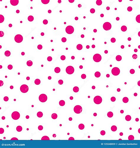 Seamless Pink Polka Dot Background Vector Illustration Eps 10 Stock