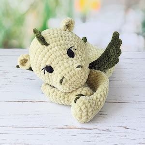 Pattern Crochet Dragon Snuggler Dragon Rag Doll Pattern Amigurumi