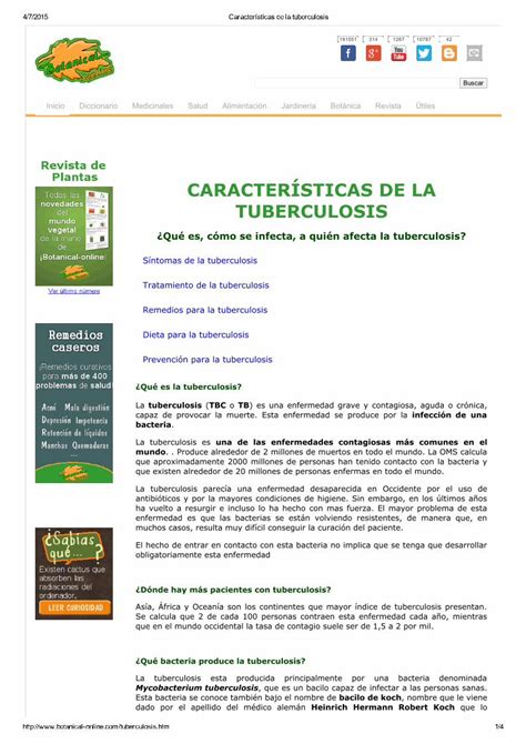 PDF Características de La Tuberculosis DOKUMEN TIPS