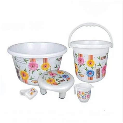 White Unbreakable Paras Bathroom Set 100 Virgin Plastic At Rs 910 Set