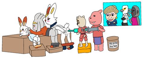 Post 4030380 Aggretsuko Anai Cinderace Gori Kabae Porkyman Raboot Scorbunny Spiritedaway