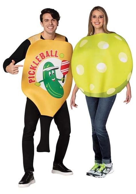 Pickleball Paddle & Ball Adult Couples Costume