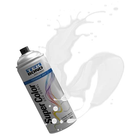 Caixa Tinta Spray Aerosol Branco Brilhante Tekbond Ml G Und