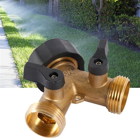 Willstar 2pcs 34 Brass Garden Hose Splitter 2 Way Y Shape Valve Hose