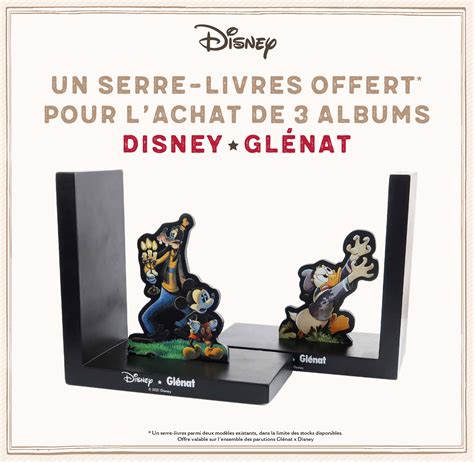 Actualité Disney x Glénat un serre livres offert Éditions Glénat