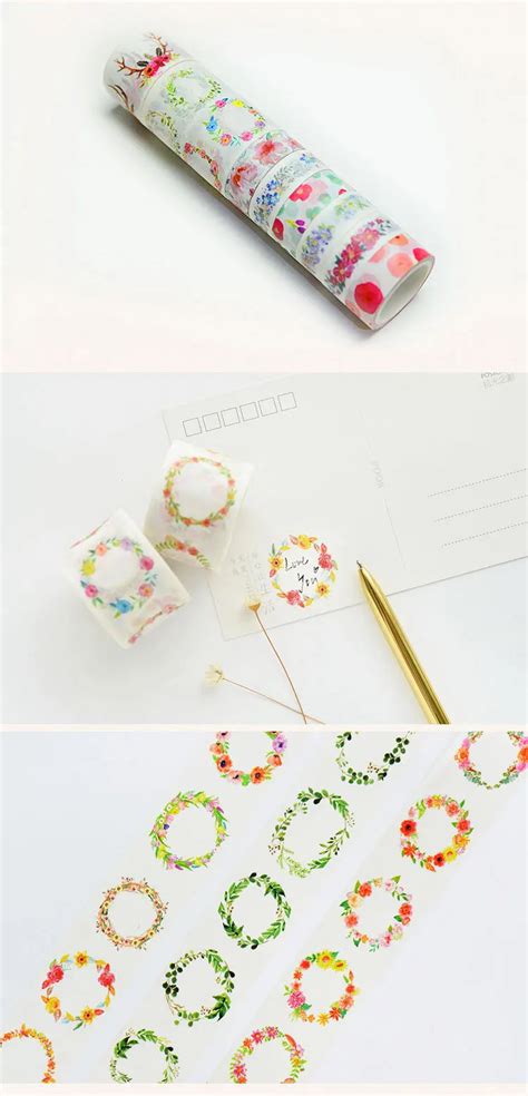 10 шт./кор. милый японский сакура малярный скотч декоративный скотч с ...