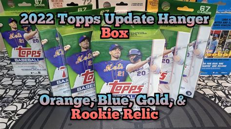 Topps Update Baseball Hanger Box Rip Orange Blue Gold Rookie