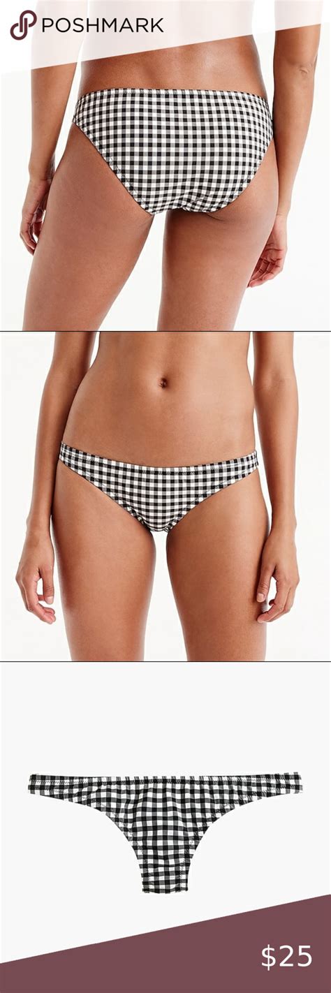 J CREW LOWRIDER BIKINI BOTTOM IN MATTE GINGHAM In 2021 Clothes Design