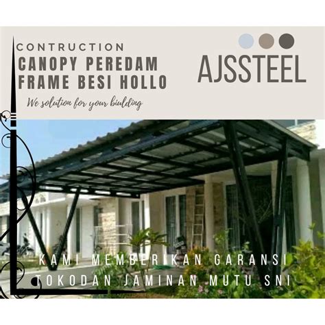 Jual Kanopi Atap Spandek Pasir Rangka Besi Hollo Untuk Penutup Carport