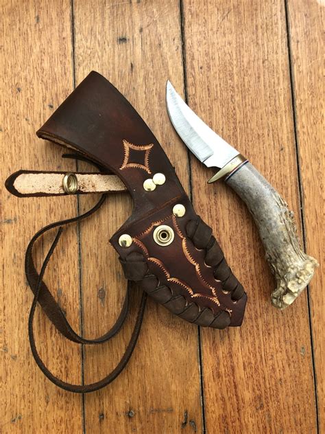 Ken Richardson Custom Handmade 3 Hunter Blade Hunting Knife With Deer