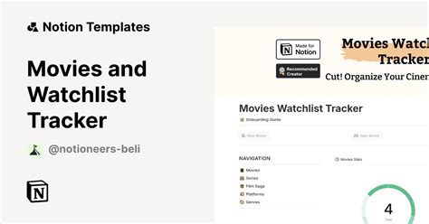 Movies And Watchlist Tracker Template By Beli Löw 1 Deutsche