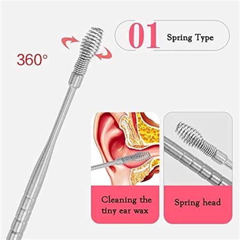 Ear Wax Removal Stainless Steel 360° Spiral Ear Care Tools