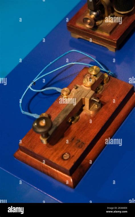 Early wireless communication morse code telegraph Stock Photo - Alamy