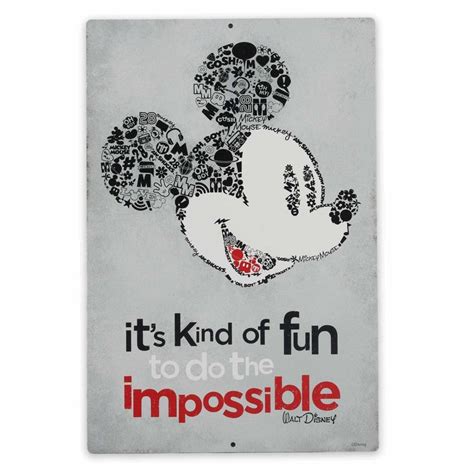 Open Road Brands Disney Mickey Mouse Do The Impossible Embossed Metal