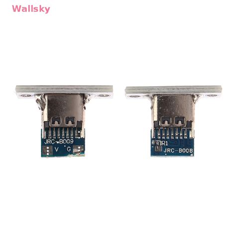 Wallsky Usb Jack Type C 2pin 2p 4p Waterproof Strip Line Of Solder