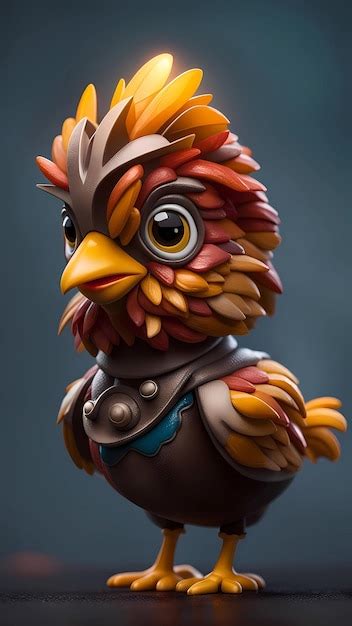 Ilustra O De Personagem De Desenho Animado D De Frango Foto Premium