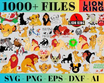 Lion King Svg Bundle Simba Svg Files For Cricut Lion King Png Hakuna