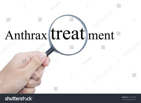 Hand Showing Anthrax Treatment Word Through Stock Photo 213727507 ...