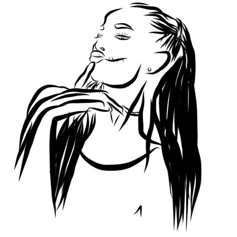 Ariana Grande Drawing Outline At Getdrawings Free Download