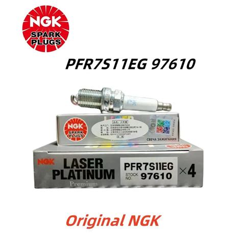 Pcs Original Ngk Pfr S Eg Brand New Laser Dual Platinum Spark