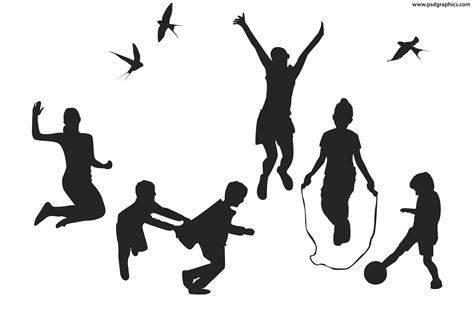 Silhouette Child Play - children playing png download - 5000*3333 ...