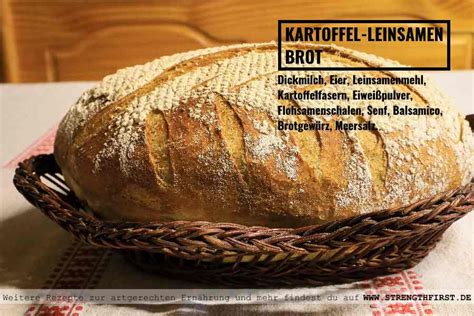 Kartoffel Leinsamen Brot Low Carb Glutenfrei Proteinreich